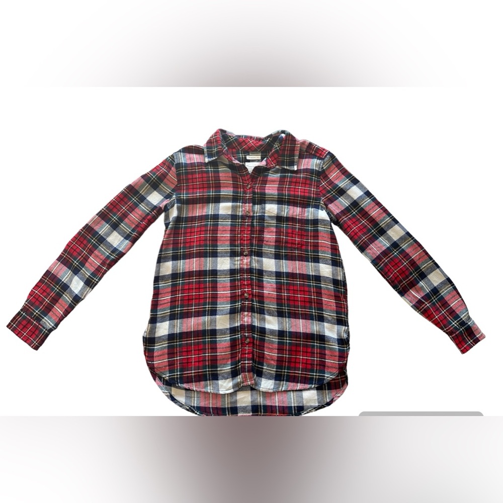 American Eagle | Red Plaid Boyfriend Flannel Shirt “Ahhmazingly Soft!” | Size - Picture 3 of 8